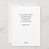 Carte de vacances de Pâques Rabbit (Dos)