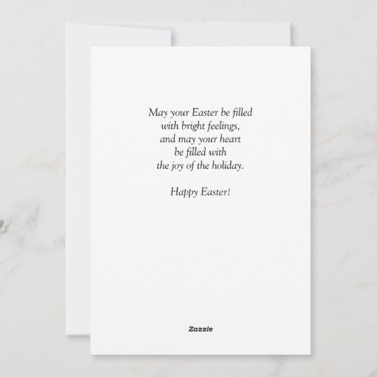 Carte de vacances de Pâques Rabbit (Dos)