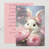 Carte de vacances de Pâques SomeBunny vous aime (Devant / Derrière)