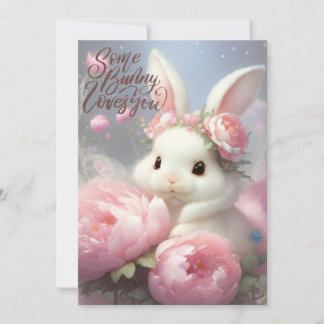 Carte de vacances de Pâques SomeBunny vous aime