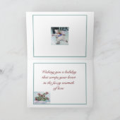 Carte de vacances de patin d'hiver (Intérieur)