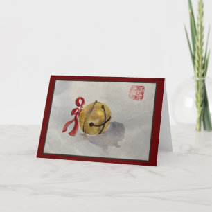 Carte de vacances de peinture de cloche de Noël