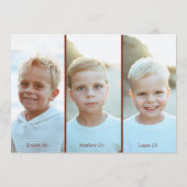 Carte de vacances de photo de famille simple et él (Dos)