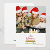 Carte de vacances de photo de l'élément 1 de Noël (Devant / Derrière)