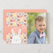 Carte de vacances de photo de mélange de Pâques (Devant / Derrière)