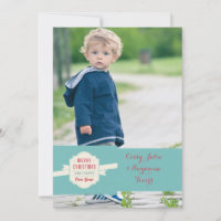 Carte de vacances de photo de message de Noël