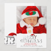 Carte de vacances de photo du casquette de Père (Devant / Derrière)