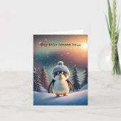 Carte de vacances de pingouin mignonne (Devant)