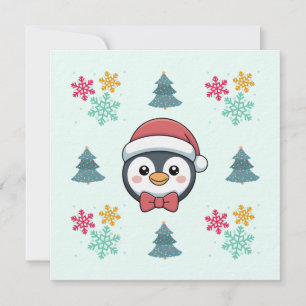 Carte de vacances de pingouin mignonne – Joie hive