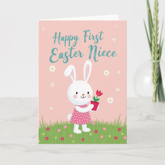 Carte de vacances de printemps de Bunny (Devant)