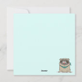 Carte de vacances de pug licorne (Dos)