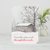 carte de vacances de scène de neige à l'aquarelle  (Debout devant)