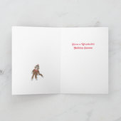 Carte de vacances de singe de chaussette (Intérieur)