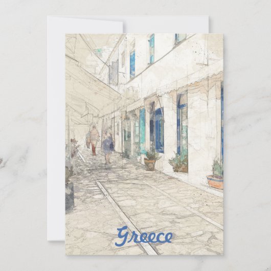 Carte de vacances de Spetses Grèce – Traditionnel (Devant)
