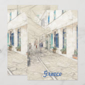 Carte de vacances de Spetses Grèce – Traditionnel (Devant / Derrière)