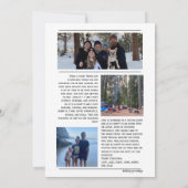 Carte de vacances de style magazine - Titre supéri (Dos)