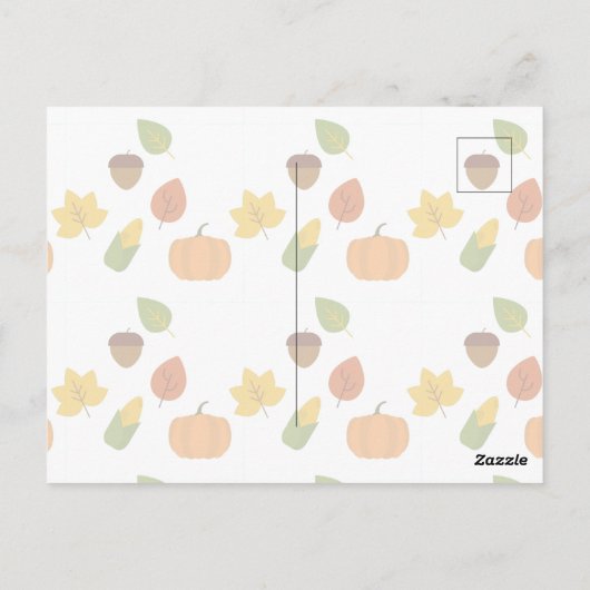 Carte de vacances de Thanksgiving (Dos)