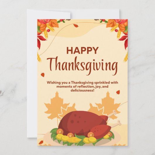 Carte de vacances de Thanksgiving (Devant)