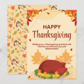 Carte de vacances de Thanksgiving (Devant / Derrière)