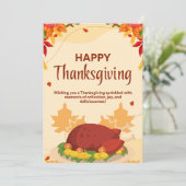 Carte de vacances de Thanksgiving (Debout devant)