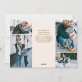 Carte de vacances de Thanksgiving (Dos)