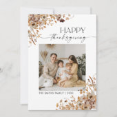 Carte de vacances de Thanksgiving à feuilles d'aut (Devant)