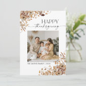 Carte de vacances de Thanksgiving à feuilles d'aut (Debout devant)