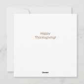 Carte de vacances de Thanksgiving pour un repas de (Dos)