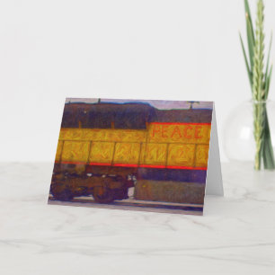 Carte de vacances de train de paix