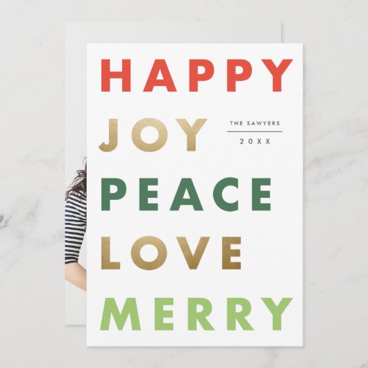 Carte de vacances de type gras (Devant / Derrière)