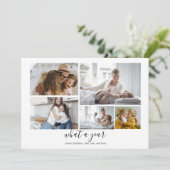 Carte de vacances de typographie personnalisée 5 p (Debout devant)