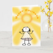 Carte de vacances de vacances d'été joyeuses (Fleur jaune)