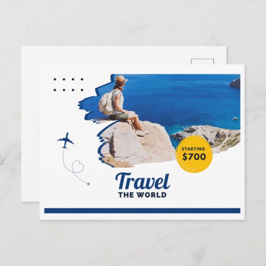 Carte de vacances de voyage (Devant / Derrière)