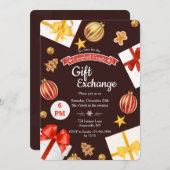 Carte de vacances d'échange de cadeau (Devant / Derrière)