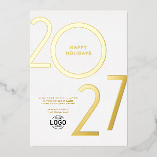 Carte de vacances d'entreprise 2027 Logo Moderne B