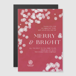 Carte de vacances d'entreprise Confetti rouge et b