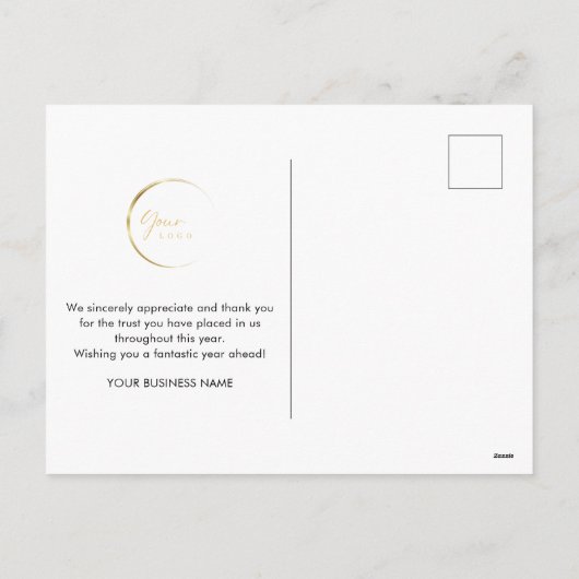 Carte de vacances d'entreprise moderne (Dos)