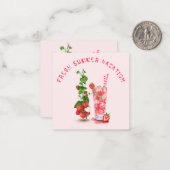 Carte de vacances d'été fraîche Fraise Boisson (Devant/Arrière en situation)