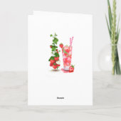 Carte de vacances d'été Fruits frais fraises Boiss (Dos)