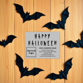 Carte de vacances d'Halloween petite grise