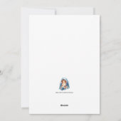 Carte de vacances d'hiver à la forêt enneigée aqua (Dos)