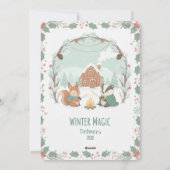 Carte de vacances d'hiver Animaux de la forêt magi (Dos)