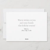 Carte de vacances d'hiver aux oiseaux (Dos)