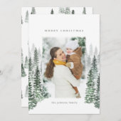 Carte de vacances d'hiver en forêt (Devant / Derrière)