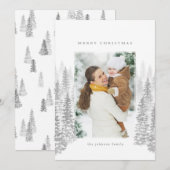 Carte de vacances d'hiver en forêt (Devant / Derrière)