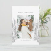 Carte de vacances d'hiver en forêt (Debout devant)