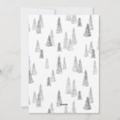 Carte de vacances d'hiver en forêt (Dos)