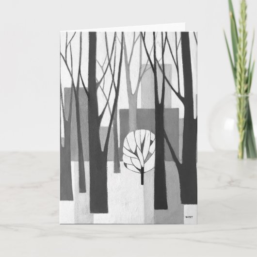 Carte de vacances d'hiver urbaine moderniste (Devant)