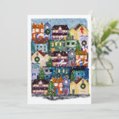 Carte de vacances d'hiver vierge (Debout devant)