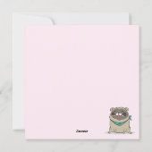 Carte de vacances Donut Pug (Dos)